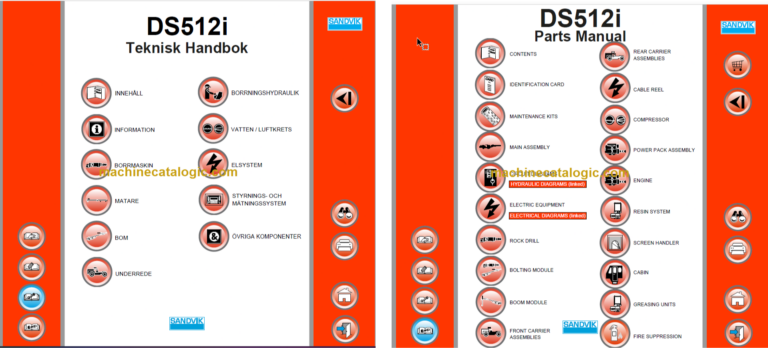 Sandvik DS512i Drill Rig Service and Parts Manual(120B68009-1)