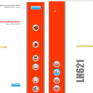 Sandvik LH621 Mining Loader Operator's and Maintenance Manual (L721D342 Swedish)