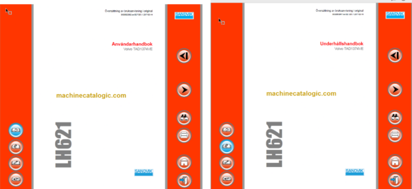 Sandvik LH621 Mining Loader Operator's and Maintenance Manual (L721D342 Swedish)