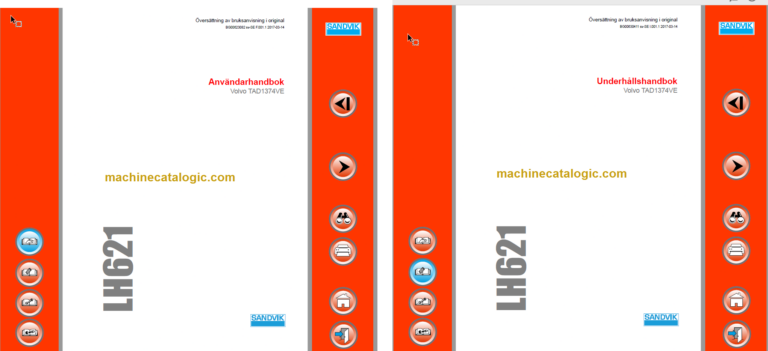 Sandvik LH621 Mining Loader Operator's and Maintenance Manual (L721D342 Swedish)
