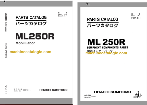 Hitachi Sumitomo ML250R Mobil Labor Parts Catalog & Equipment Components Parts Catalog