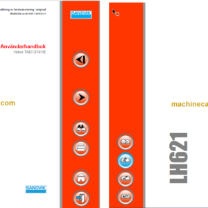 Sandvik LH621 Mining Loader Operator's and Maintenance Manual (L821D397 Swedish)