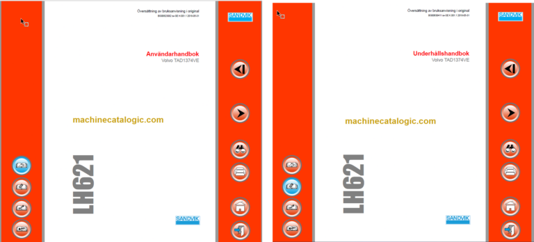 Sandvik LH621 Mining Loader Operator's and Maintenance Manual (L821D397 Swedish)
