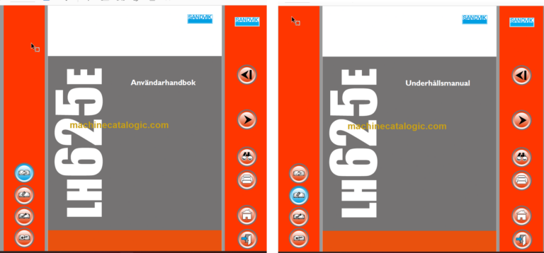 Sandvik LH625E Mining Loader Operator's and Maintenance Manual (L825E022 Swedish)
