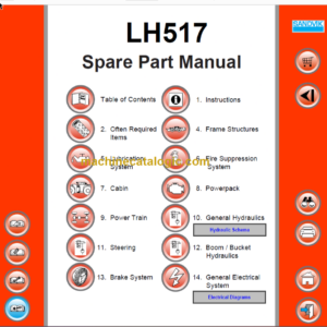 Sandvik LH517 Mining Loader Parts Manual (L217D330)