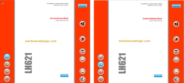 Sandvik LH621 Mining Loader Operator's and Maintenance Manual (L821D407 Swedish)