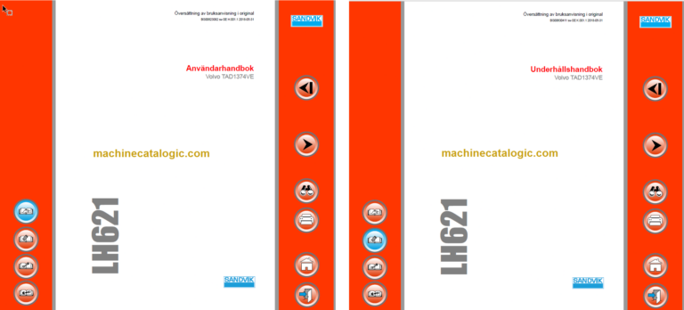 Sandvik LH621 Mining Loader Operator's and Maintenance Manual (L821D407 Swedish)