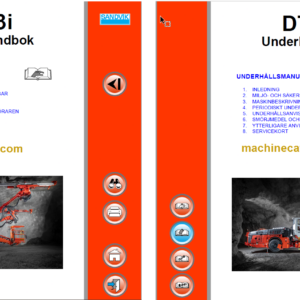 Sandvik DT923i Tunnelling Drill Operator's and Maintenance Manual (SN 120D65034-1 Swedish)