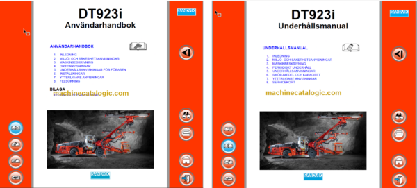 Sandvik DT923i Tunnelling Drill Operator's and Maintenance Manual (SN 120D65034-1 Swedish)
