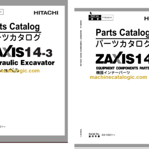 Hitachi ZX14-3 Hydraulic Excavator Parts Catalog & Equipment Components Parts Catalog