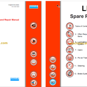 Sandvik LH517 Mining Loader Service and Parts Manual (L117D296)