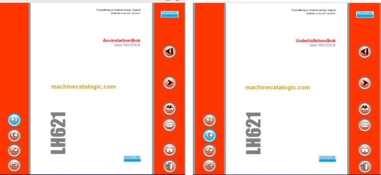 Sandvik LH621 Mining Loader Operator's and Maintenance Manual (L821D431 Swedish)