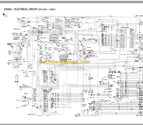 Hitachi EX400-3 EX400-3C Hydraulic Excavator Technical and Workshop Manual