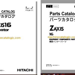 Hitachi ZX16 Hydraulic Excavator Parts Catalog & Equipment Components Parts Catalog