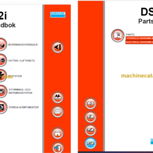 Sandvik DS512i Drill Rig Service and Parts Diagrams (123B76931-1)