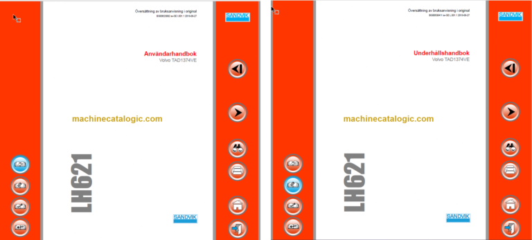 Sandvik LH621 Mining Loader Operator's and Maintenance Manual (L821D433 Swedish)