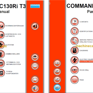 Sandvik Commando DC130Ri Drill Rig Service and Parts Manual (TIER3 50040)