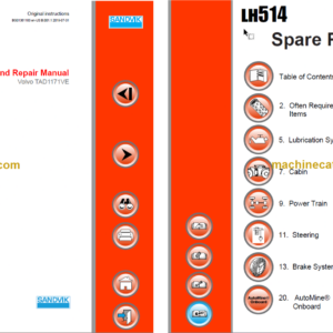 Sandvik LH514 Mining Loader Service and Parts Manual (L914D1006)