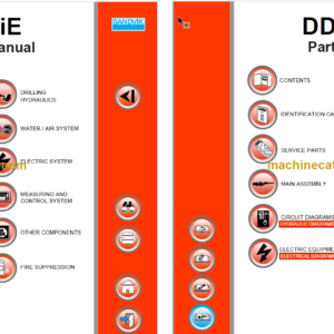 Sandvik DD422iE Drill Rig Service and Parts Manual (117D38013-1)