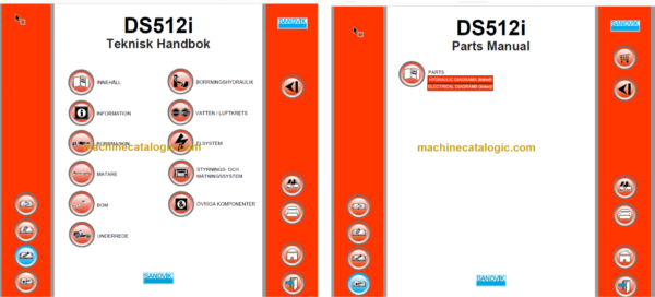 Sandvik DS512i Drill Rig Service and Parts Diagrams (123B83597-1)