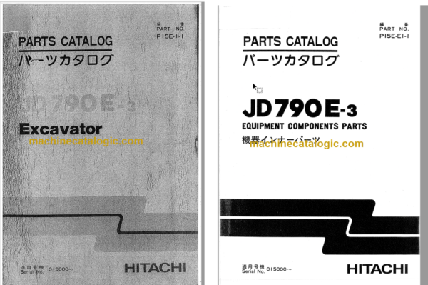 Hitachi JD790E-3 Excavator Parts Catalog & Equipment Components Parts Catalog