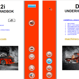 Sandvik DT922i Drill Rig Operator's and Maintenance Manual (120D69039-1 Swedish)