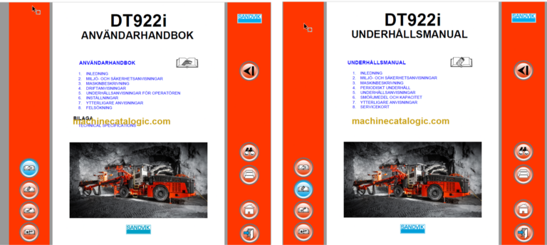 Sandvik DT922i Drill Rig Operator's and Maintenance Manual (120D69039-1 Swedish)