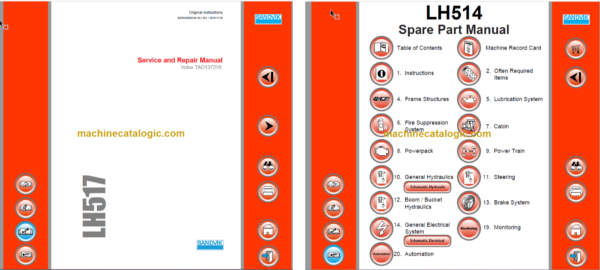 Sandvik LH517 Mining Loader Service and Parts Manual (L617D441)