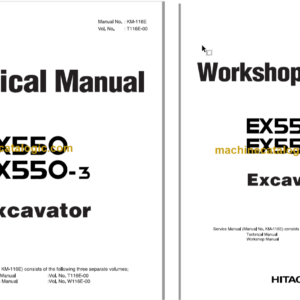 Hitachi EX550 EX550-3 Hydraulic Excavator Technical and Workshop Manual