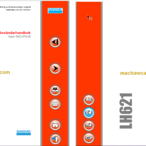 Sandvik LH621 Mining Loader Operator's and Maintenance Manual (L821D448 Swedish)