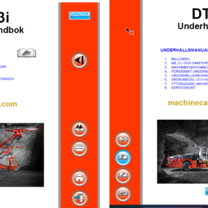 Sandvik DT923i Tunnelling Drill Operator's and Maintenance Manual (SN 122D65038-1 Swedish)