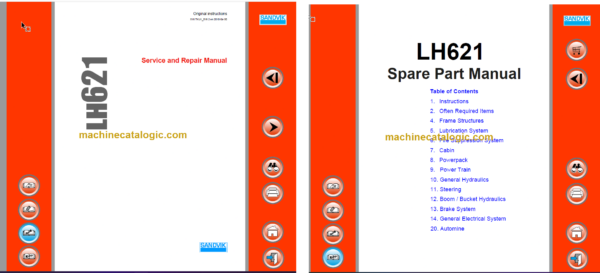 Sandvik LH621 Mining Loader Service and Parts Manual (L021D113)
