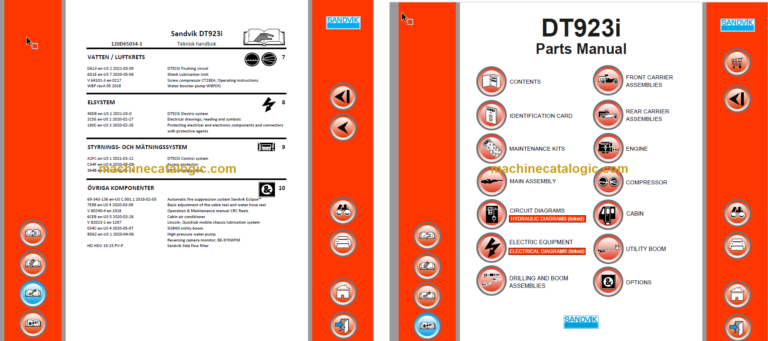 Sandvik DT923i Tunnelling Drill Service and Parts Manual (SN 120D65034-1)