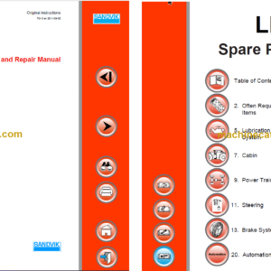 Sandvik LH621 Mining Loader Service and Parts Manual (L221D135)