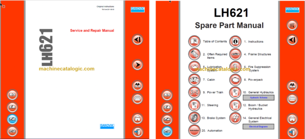 Sandvik LH621 Mining Loader Service and Parts Manual (L221D135)