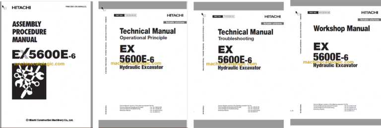 Hitachi EX5600E-6 Hydraulic Excavator Technical and Assembly Procedure and Workshop Manual