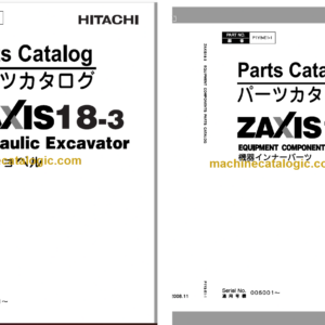 Hitachi ZX18-3 Hydraulic Excavator Parts Catalog & Equipment Components Parts Catalog