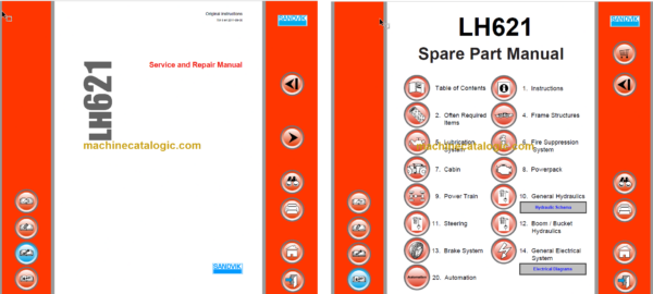 Sandvik LH621 Mining Loader Service and Parts Manual (L221D139)