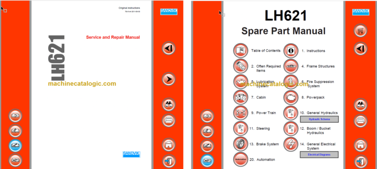 Sandvik LH621 Mining Loader Service and Parts Manual (L221D139)