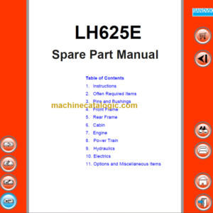 Sandvik LH625E Mining Loader Parts Manual (L825E021)