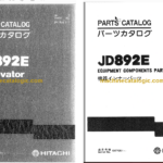 Hitachi Hitachi JD892E Excavator Parts Catalog & Equipment Components Parts Catalog