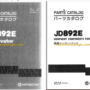 Hitachi Hitachi JD892E Excavator Parts Catalog & Equipment Components Parts Catalog