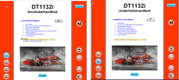 Sandvik DT1132i Drill Rig Operator's and Maintenance Manual (122D80078-1 Swedish)