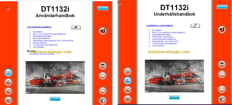 Sandvik DT1132i Drill Rig Operator's and Maintenance Manual (122D80078-1 Swedish)