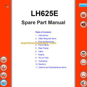 Sandvik LH625E Mining Loader Parts Manual (L825E022)