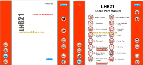 Sandvik LH621 Mining Loader Service and Parts Manual (L421D184)