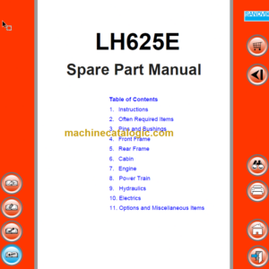 Sandvik LH625E Mining Loader Parts Manual (L825E023)