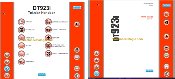 Sandvik DT923i Tunnelling Drill Service and Parts Manual (SN 122D65038-1)