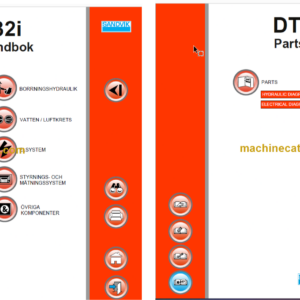 Sandvik DT1132i Drill Rig Service and Parts Diagrams (122D76932-1)