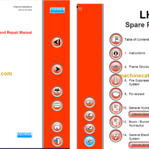 Sandvik LH621 Mining Loader Service and Parts Manual (L521D195)